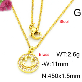 Fashion Brass Necklace  F6N403431vaia-L002