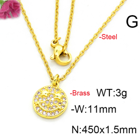 Fashion Brass Necklace  F6N403432aaij-L002