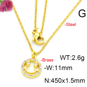 Fashion Brass Necklace  F6N403433vaia-L002