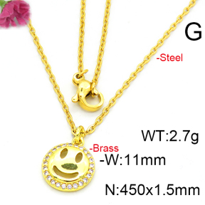 Fashion Brass Necklace  F6N403435vaia-L002