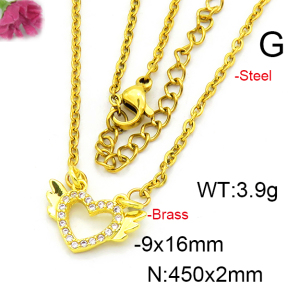 Fashion Brass Necklace  F6N403440vaia-L002