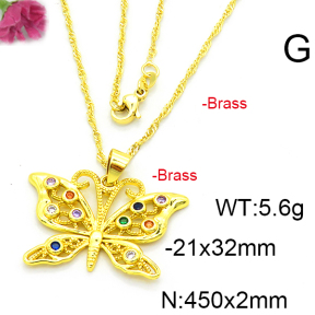 Fashion Brass Necklace  F6N403445baka-L002