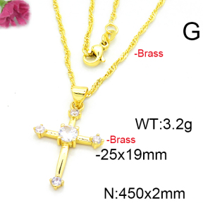 Fashion Brass Necklace  F6N403450avja-L002