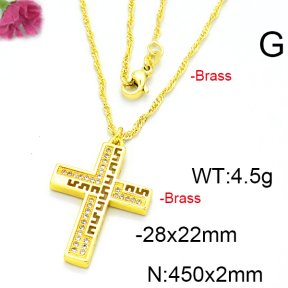 Fashion Brass Necklace  F6N403452baka-L002