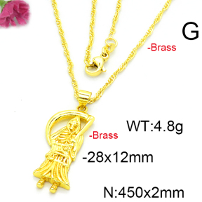 Fashion Brass Necklace  F6N403459vail-L002