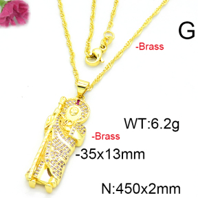 Fashion Brass Necklace  F6N403460vbmb-L002