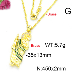 Fashion Brass Necklace  F6N403461bbml-L002