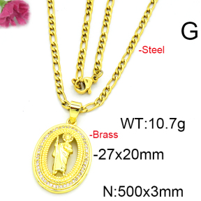 Fashion Brass Necklace  F6N403468baka-L002