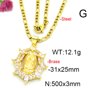 Fashion Brass Necklace  F6N403471vbmb-L002