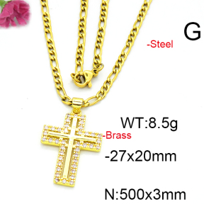 Fashion Brass Necklace  F6N403482baka-L002