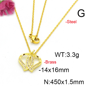 Fashion Brass Necklace  F6N403490avja-L002