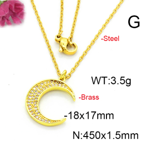 Fashion Brass Necklace  F6N403491avja-L002