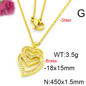 Fashion Brass Necklace  F6N403492avja-L002