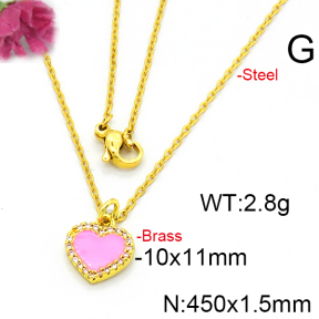 Fashion Brass Necklace  F6N403496aaij-L002