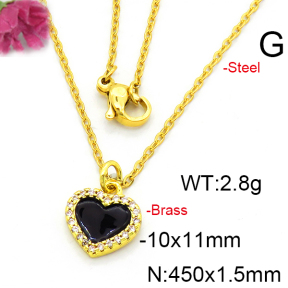 Fashion Brass Necklace  F6N403497aaij-L002