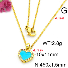 Fashion Brass Necklace  F6N403498aaij-L002