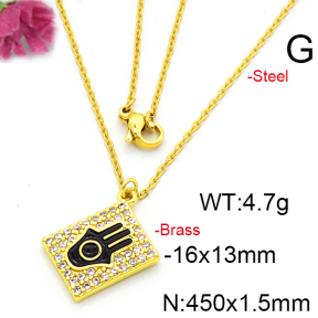 Fashion Brass Necklace  F6N403502aajl-L002