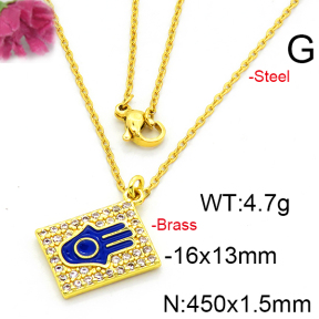 Fashion Brass Necklace  F6N403504aajl-L002