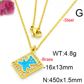 Fashion Brass Necklace  F6N403506aajl-L002