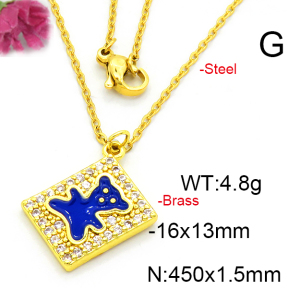 Fashion Brass Necklace  F6N403507aajl-L002