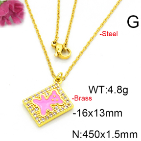 Fashion Brass Necklace  F6N403508aajl-L002