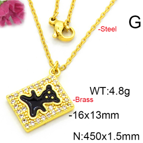 Fashion Brass Necklace  F6N403510aajl-L002