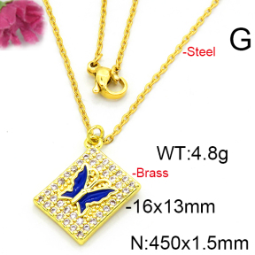 Fashion Brass Necklace  F6N403512aajl-L002