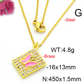 Fashion Brass Necklace  F6N403513aajl-L002