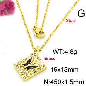 Fashion Brass Necklace  F6N403514aajl-L002