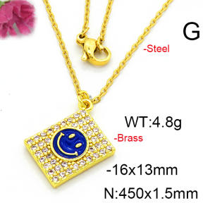 Fashion Brass Necklace  F6N403517aajl-L002