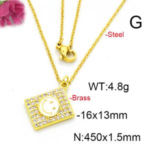 Fashion Brass Necklace  F6N403518aajl-L002