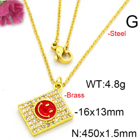 Fashion Brass Necklace  F6N403519aajl-L002