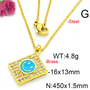 Fashion Brass Necklace  F6N403520aajl-L002