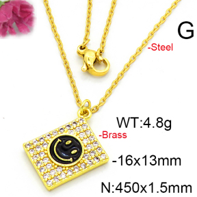 Fashion Brass Necklace  F6N403521aajl-L002