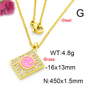 Fashion Brass Necklace  F6N403522aajl-L002