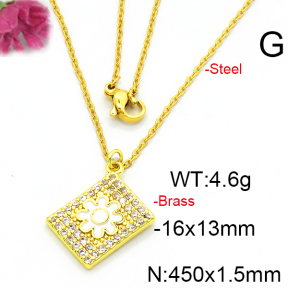 Fashion Brass Necklace  F6N403523aajl-L002