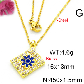 Fashion Brass Necklace  F6N403524aajl-L002