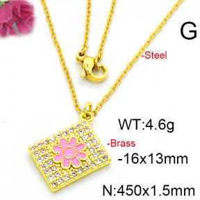 Fashion Brass Necklace  F6N403525aajl-L002
