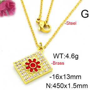 Fashion Brass Necklace  F6N403527aajl-L002