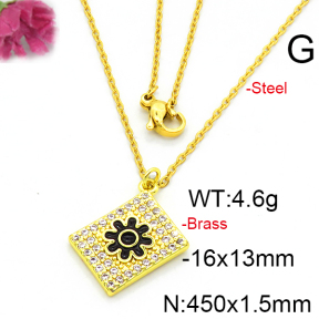 Fashion Brass Necklace  F6N403528aajl-L002