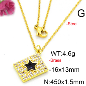 Fashion Brass Necklace  F6N403529aajl-L002