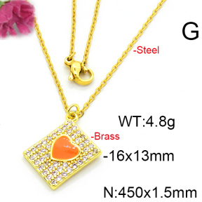 Fashion Brass Necklace  F6N403537aajl-L002
