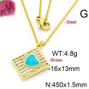 Fashion Brass Necklace  F6N403540aajl-L002