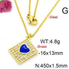 Fashion Brass Necklace  F6N403541aajl-L002