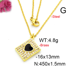 Fashion Brass Necklace  F6N403542aajl-L002