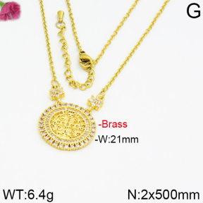 Fashion Brass Necklace  F2N400012ahlv-J40