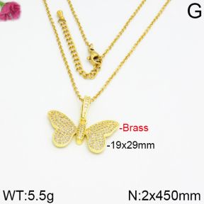 Fashion Brass Necklace  F2N400018vhnv-J40