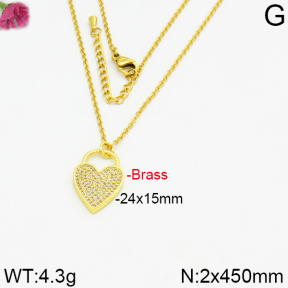 Fashion Brass Necklace  F2N400024bhia-J40