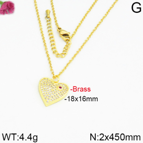 Fashion Brass Necklace  F2N400026bhia-J40
