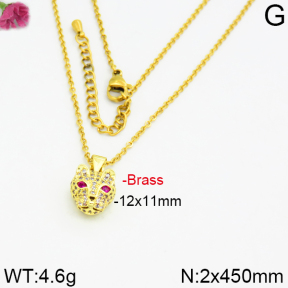 Fashion Brass Necklace  F2N400027bhia-J40